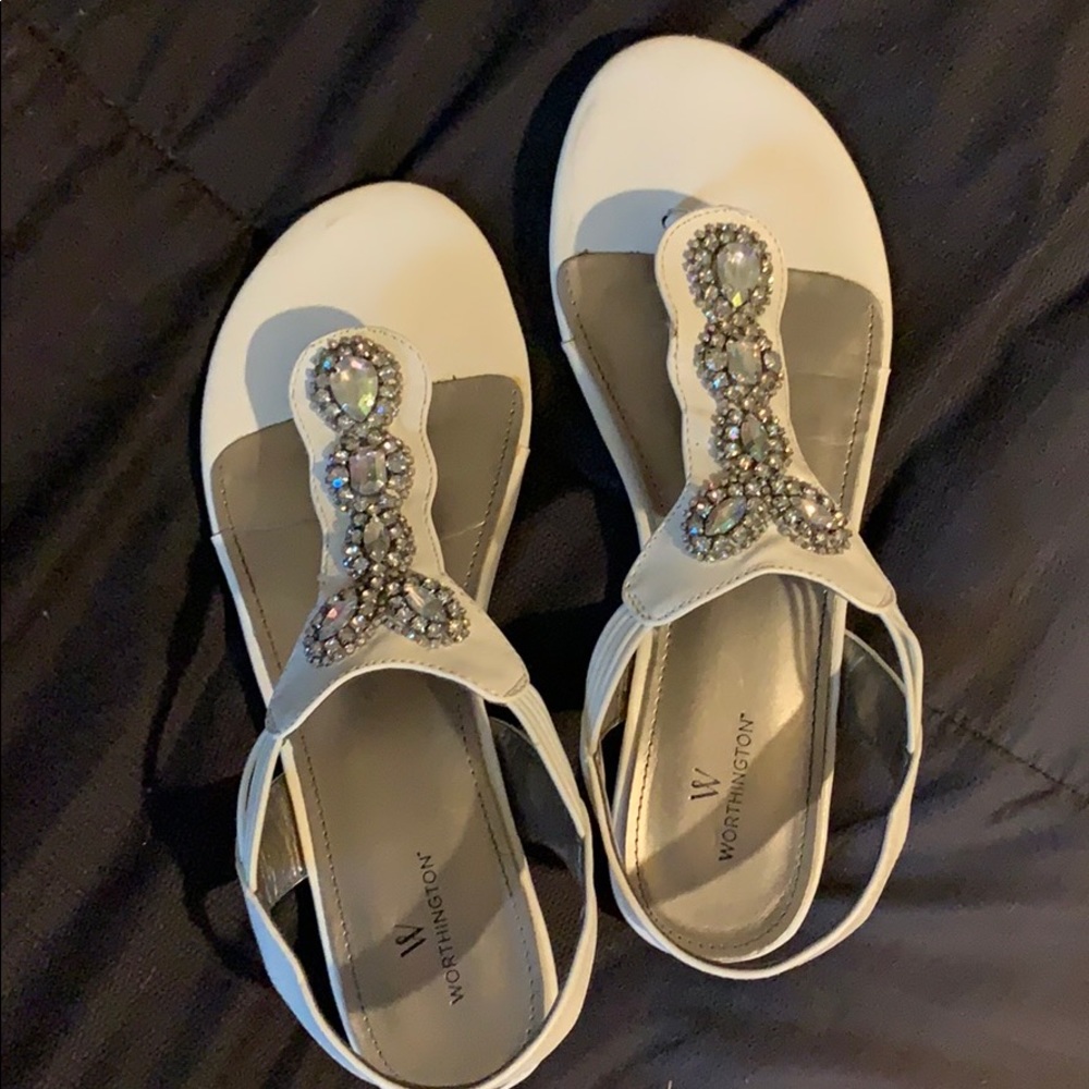 White sandals